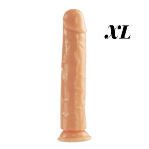 фалоімітатор тілесний рельєфний з присоскою, еластичний