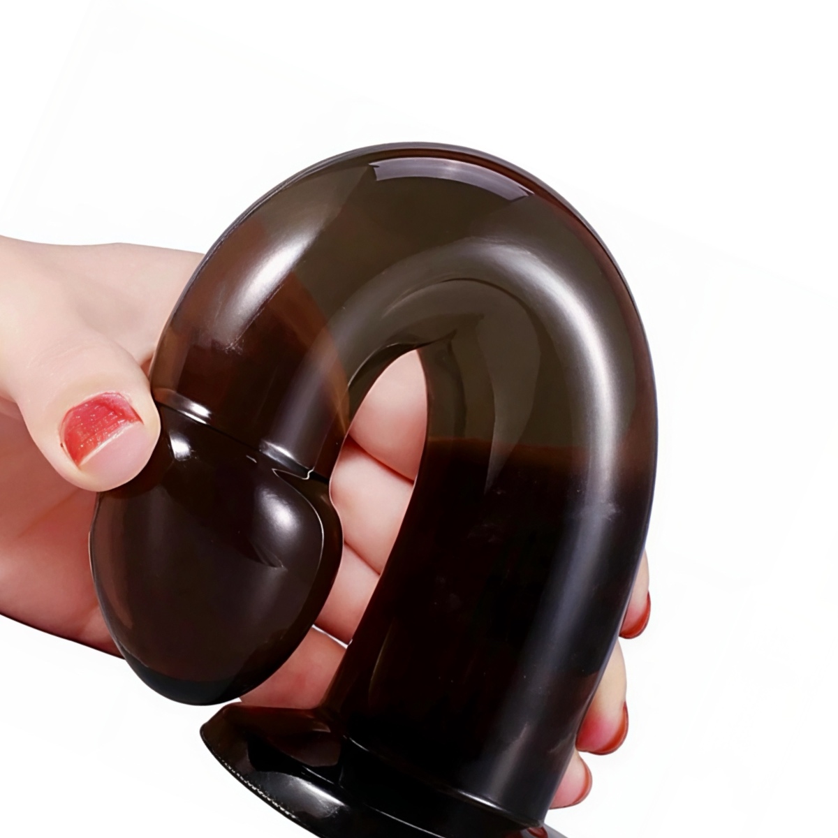 Фалоімітатор гладкий на присосці для анального та вагінального використання, 22 см — изображение 6