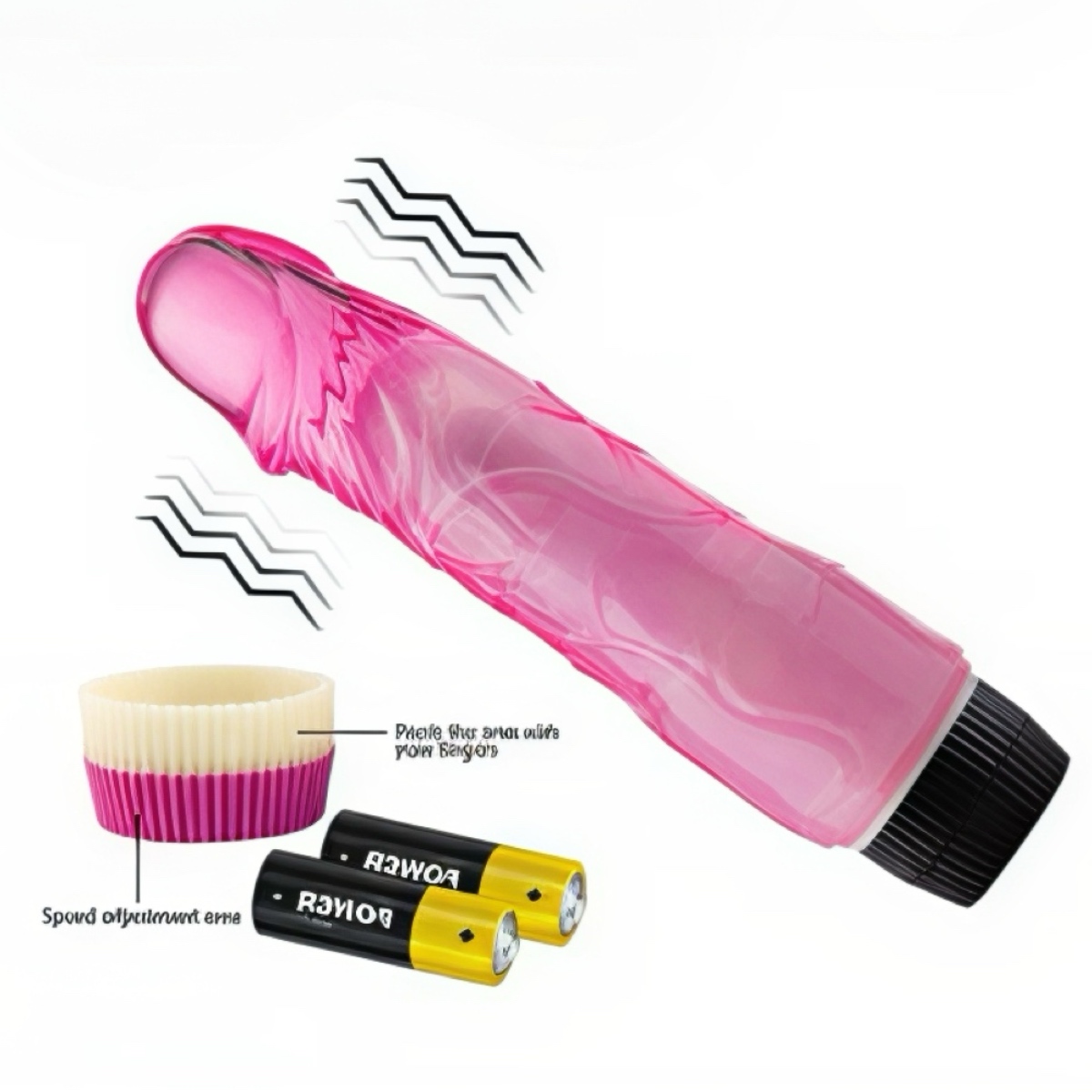 Реалістичний рожевий вібратор з плавною вібрацією 18.5 см — изображение 5