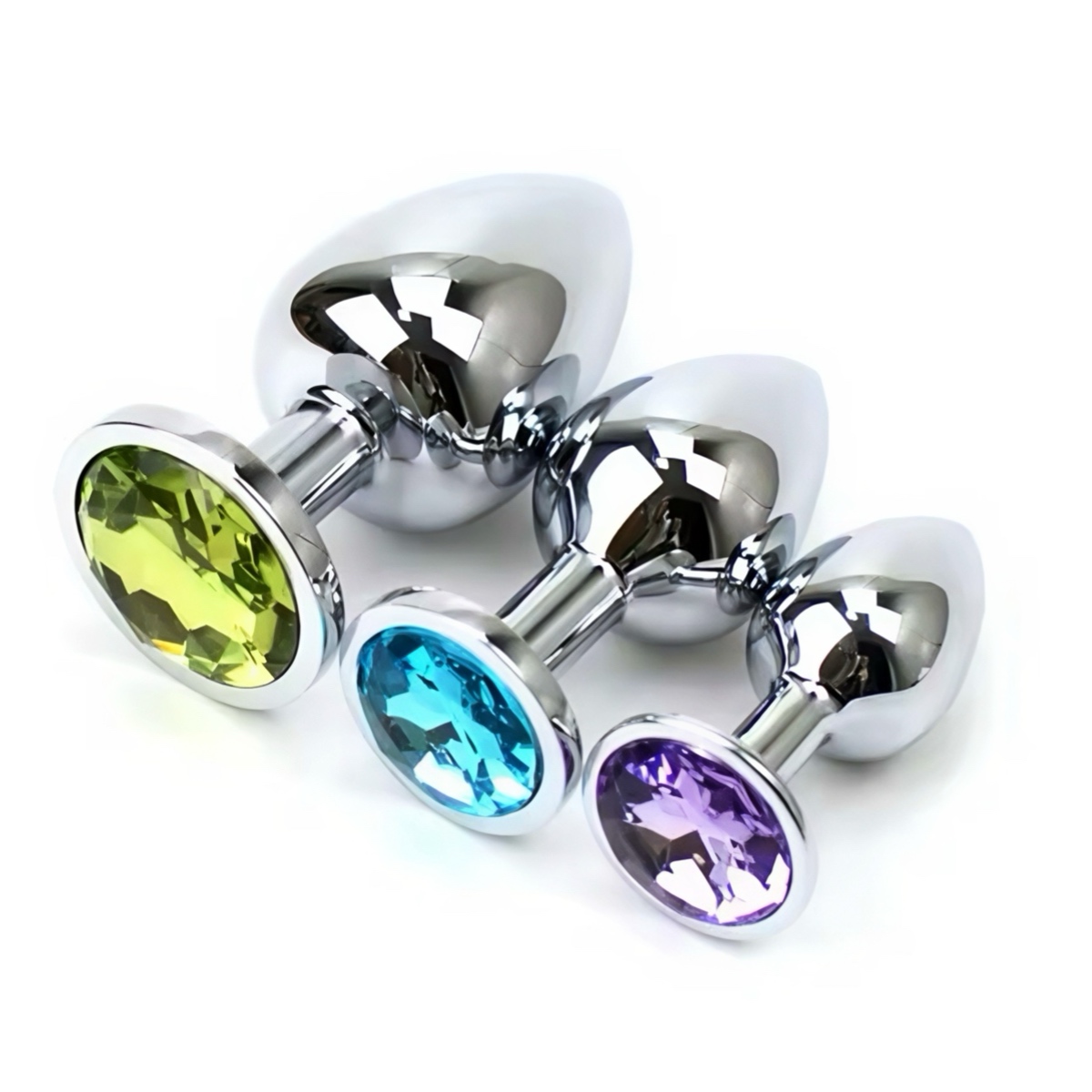 Анальний плаг металевий M з кристалом для температурної стимуляції - Зображення 3