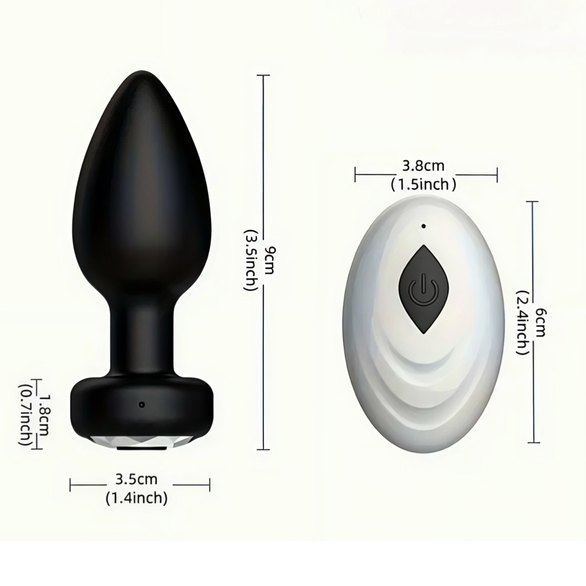 Анальна пробка з пультом керування, 10 режимів, USB зарядка - Зображення 3
