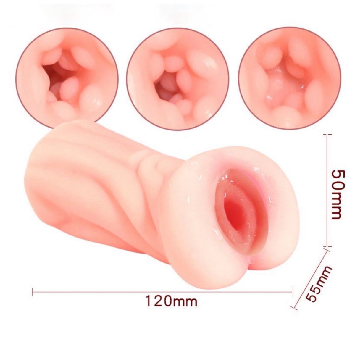 Мастурбатор вагіна силіконова реалістична 12 см - Зображення 2