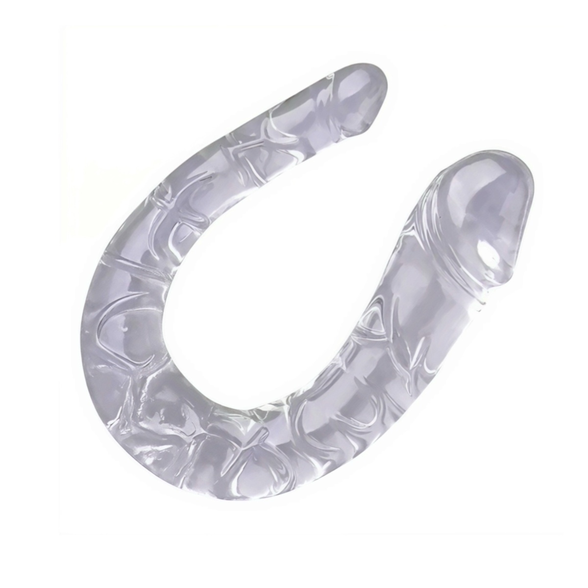 Подвійний прозорий фалоімітатор 28 см із різними діаметрами - Зображення 3