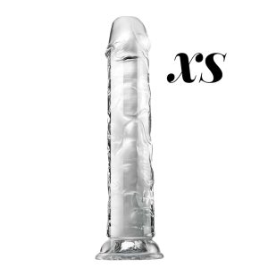 фалоімітатор прозорий рельєфний з присоскою