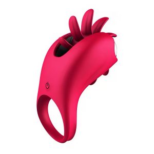 вібраційне ерекційне кільце з 10 режимами, силікон, рожеве