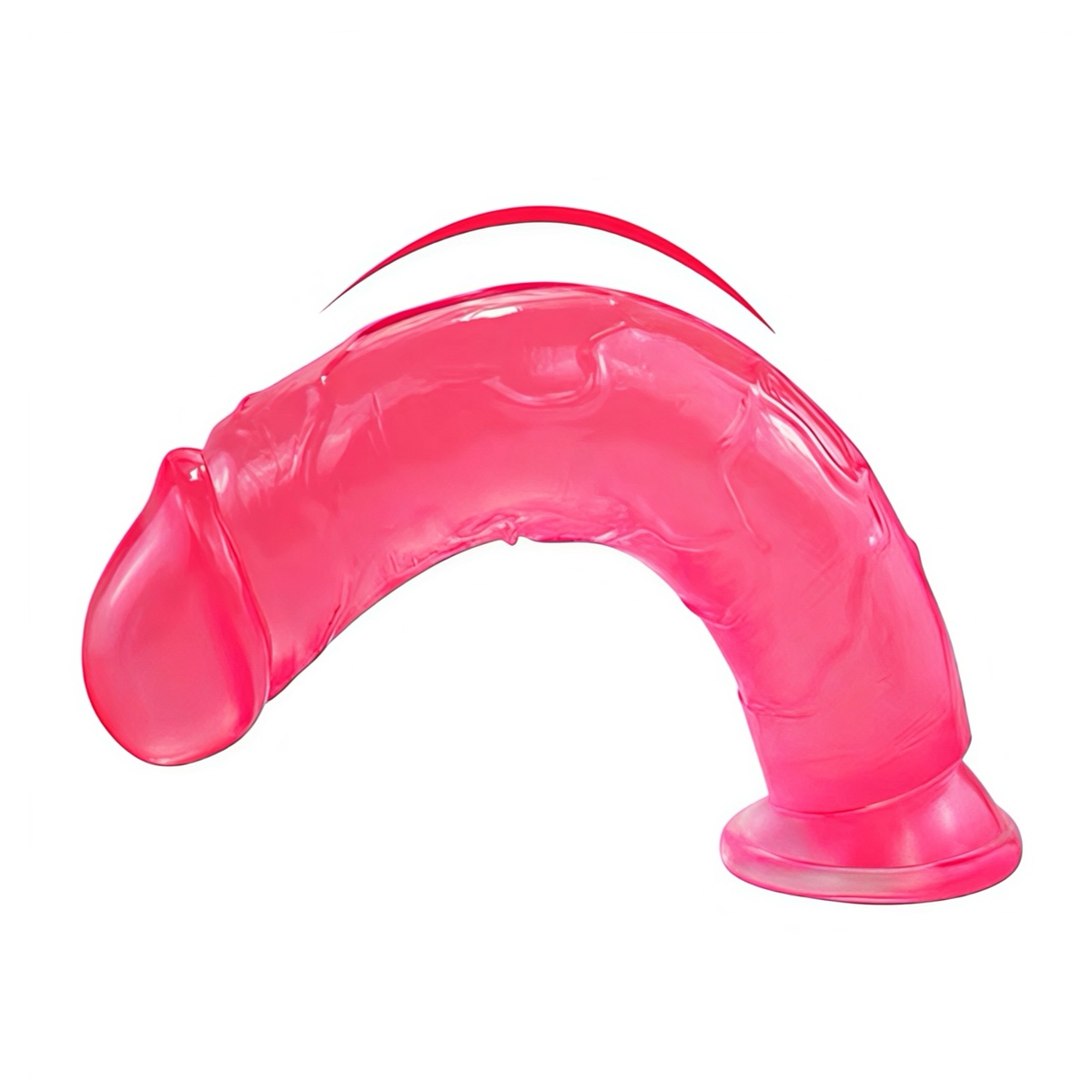 Фалоімітатор рельєфний із присоскою для вагінального та анального використання, 18,5 см рожевий - Зображення 7