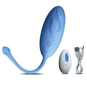 віброяйце для вагінальної стимуляції USB-зарядка з пультом керування блакитне