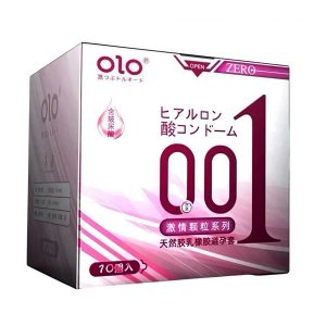 презервативи OLO ZERO рельєфні з точками з гіалуроновою кислотою, 10 шт