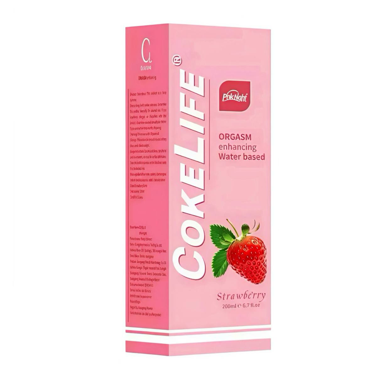 Лубрикант PinkNight Cokelife Strawberry на водній основі, 200 мл - Зображення 3