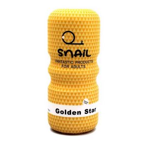 оральний мастурбатор Golden Star з вакуумним ефектом та рельєфним внутрішнім каналом
