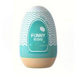 мастурбатор яйце Funny Egg з рельєфним внутрішнім каналом та еластичною TPE вставкою