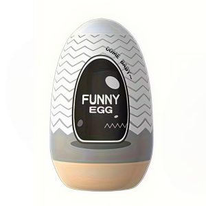мастурбатор яйце Funny Egg з анатомічним входом та рельєфним внутрішнім каналом з пружнього матеріалу