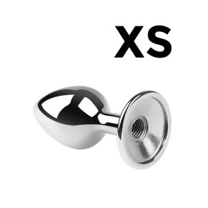 Металева анальна пробка XS зі змінною різьбою для сумісних аксесуарів